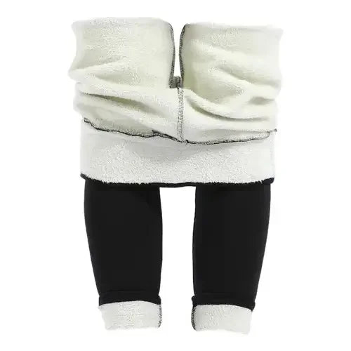 Pantalones cortos femeninos forrados de lana